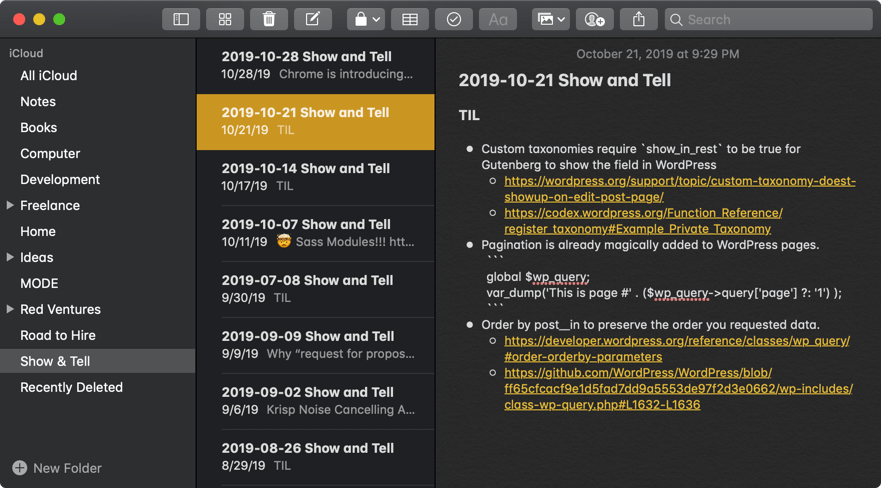 Example Show and Tell Diary